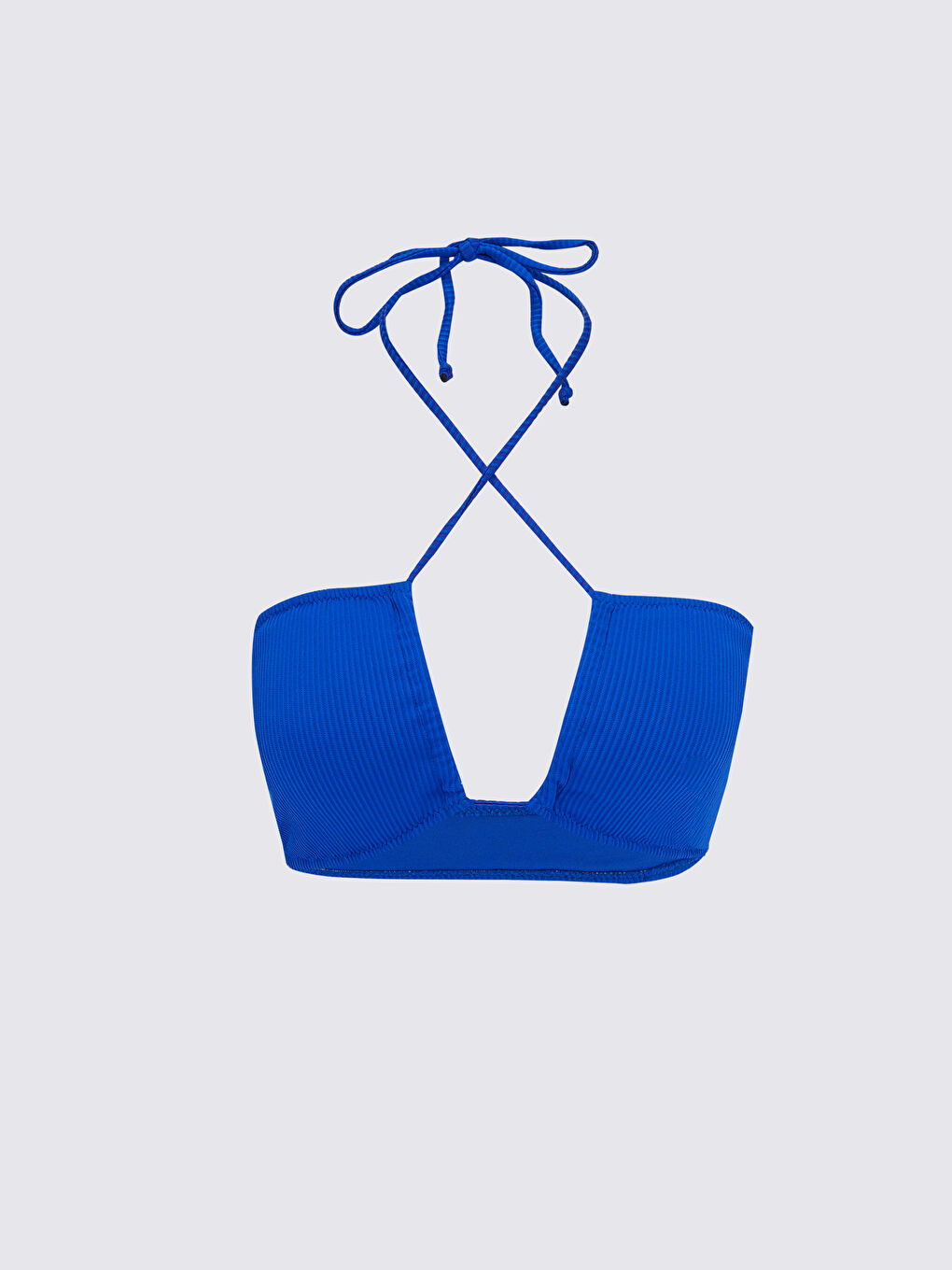 Women's Plain Halter Bikini Top -S3AE03Z8-RYN