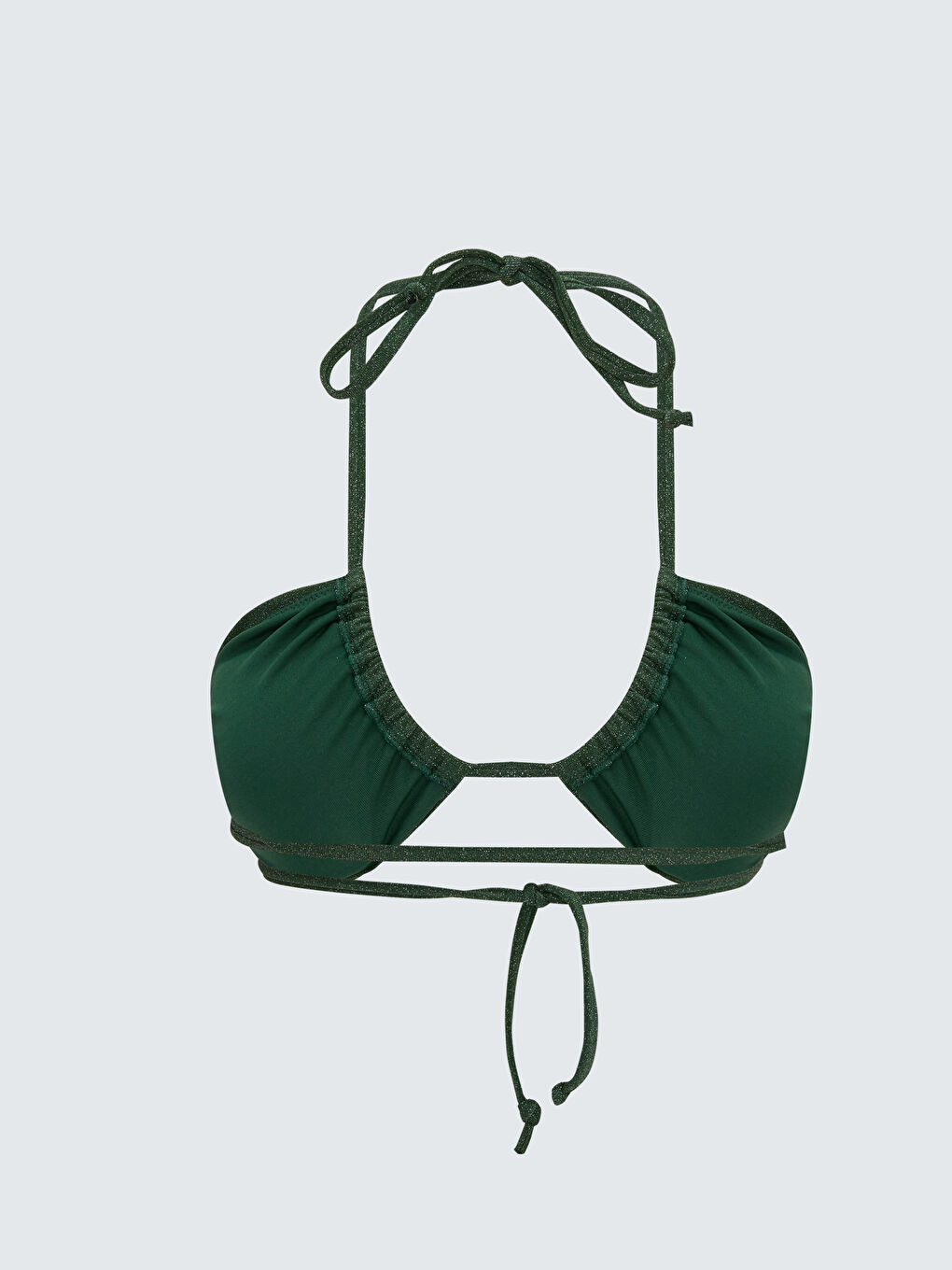 Tie-Neck Plain Wire-Free Women's Bikini Top -S3AE34Z8-SXM