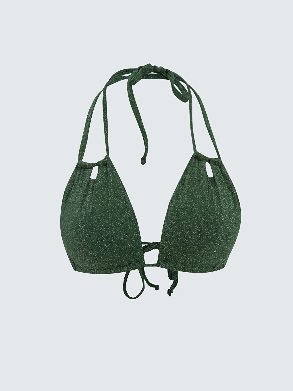 Tie-Neck Plain Wire-Free Women's Bikini Top -S3AE34Z8-SXM
