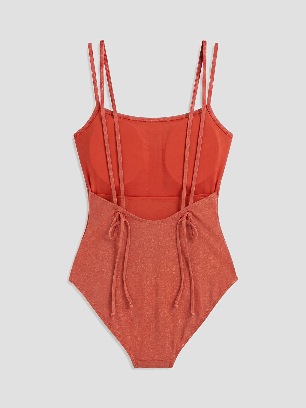 Maillot de Bain Uni à Lacets pour Femmes-1