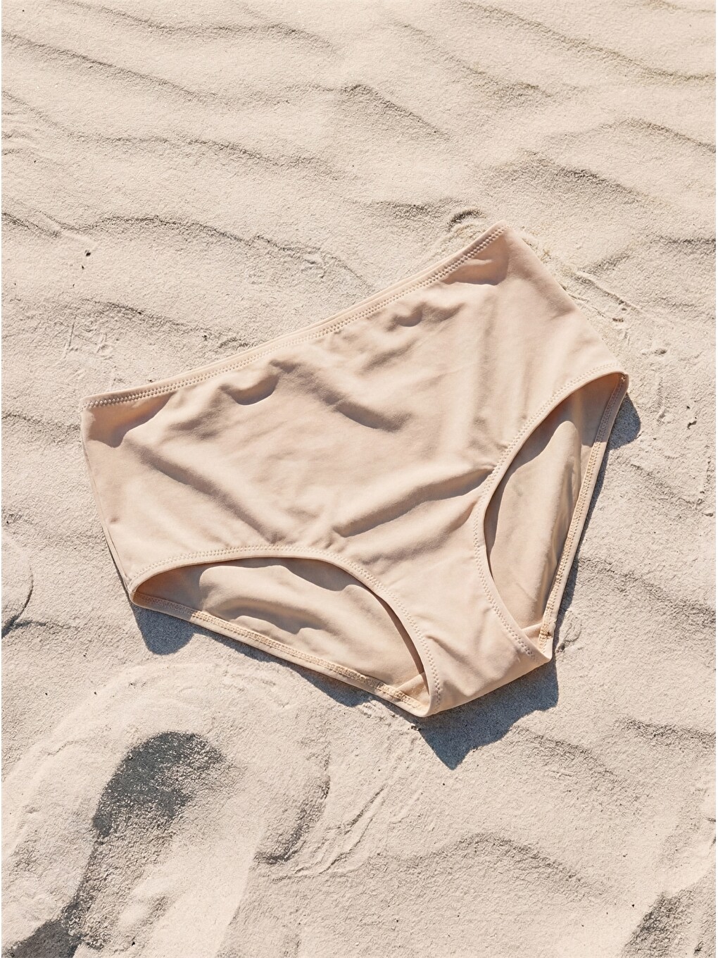 Ekru Kadın Düz Bikini Alt