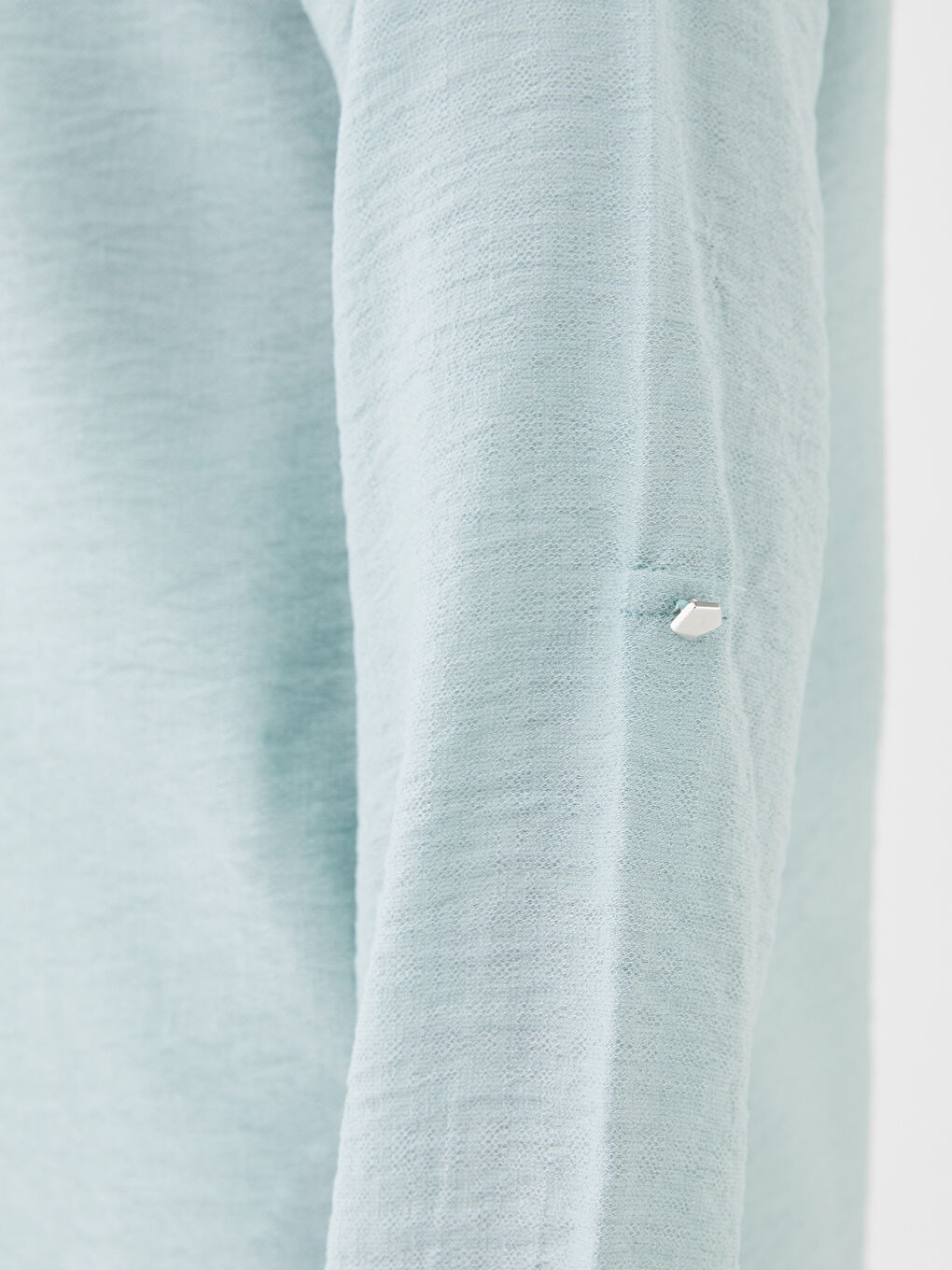 Yeşil Bisiklet Yaka Düz Uzun Kollu Kadın Bluz-3