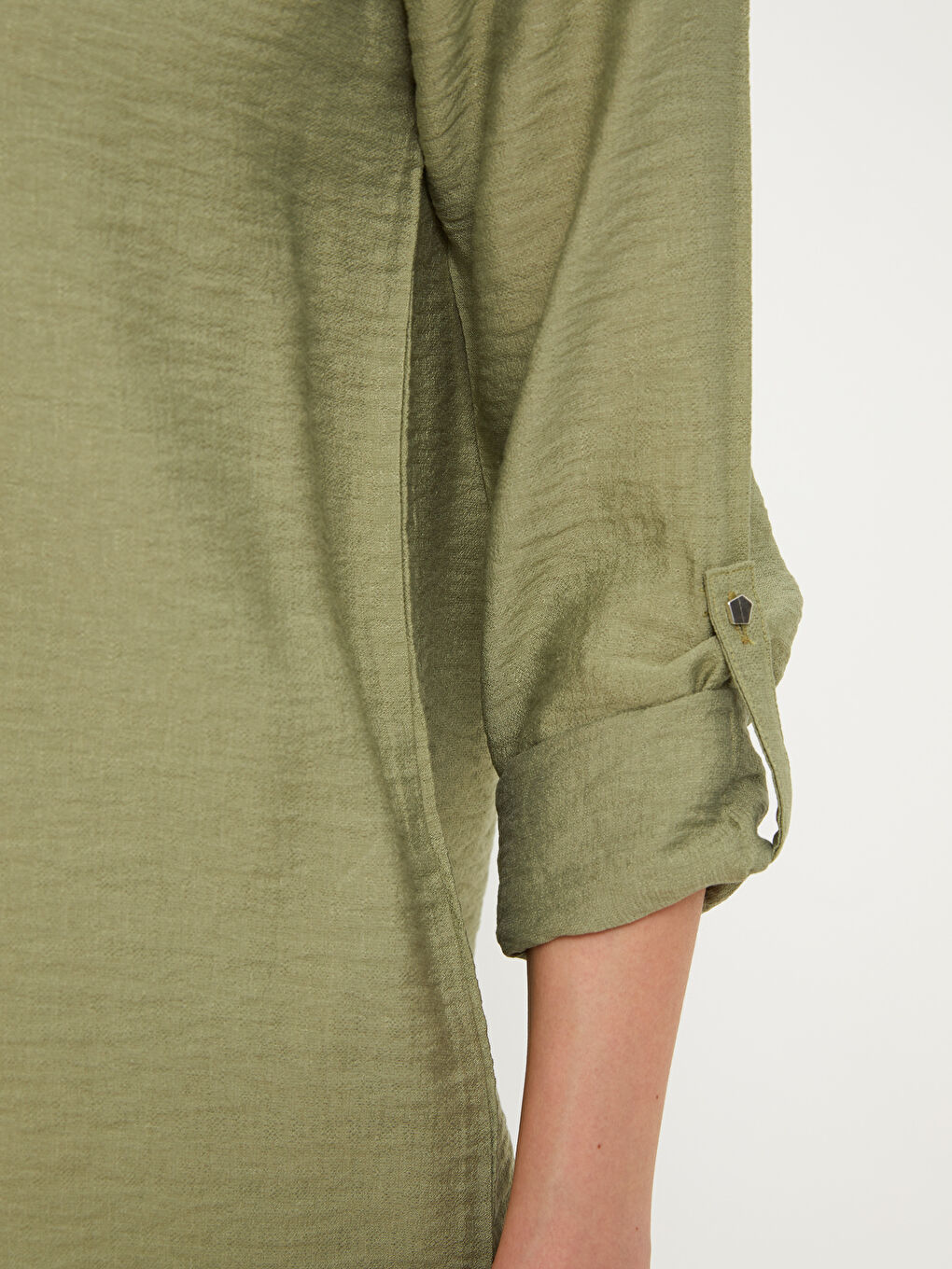 Crew Neck Plain Long Sleeve Women's Blouse-7