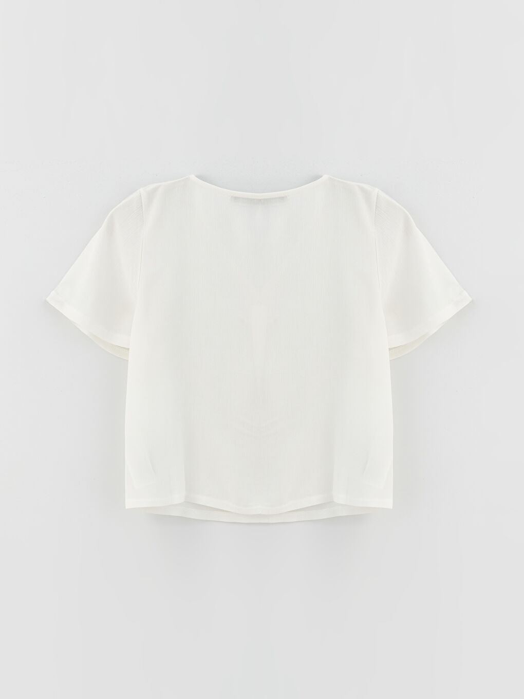 LC Waikiki V-Neck Plain Short Sleeve Women's Blouse -S3AE57Z8-R9J