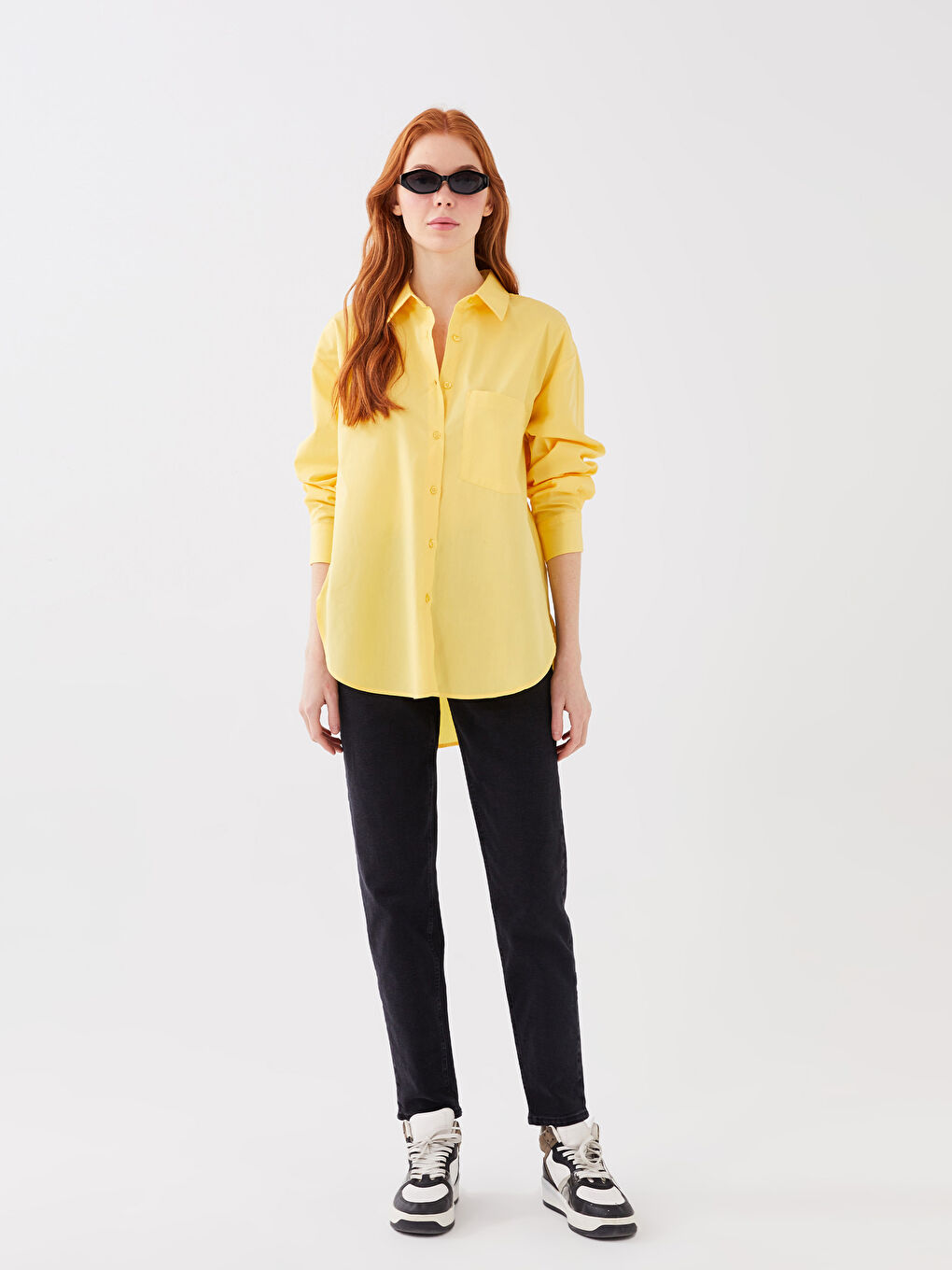 Oversize Poplin Women's Shirt-2