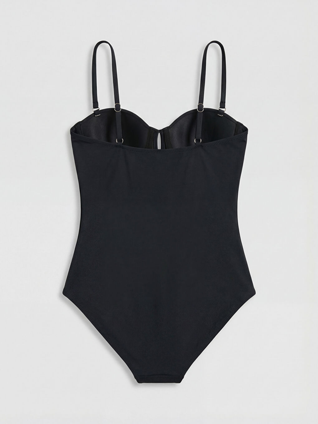 Siyah Kadın Düz Mayo-1