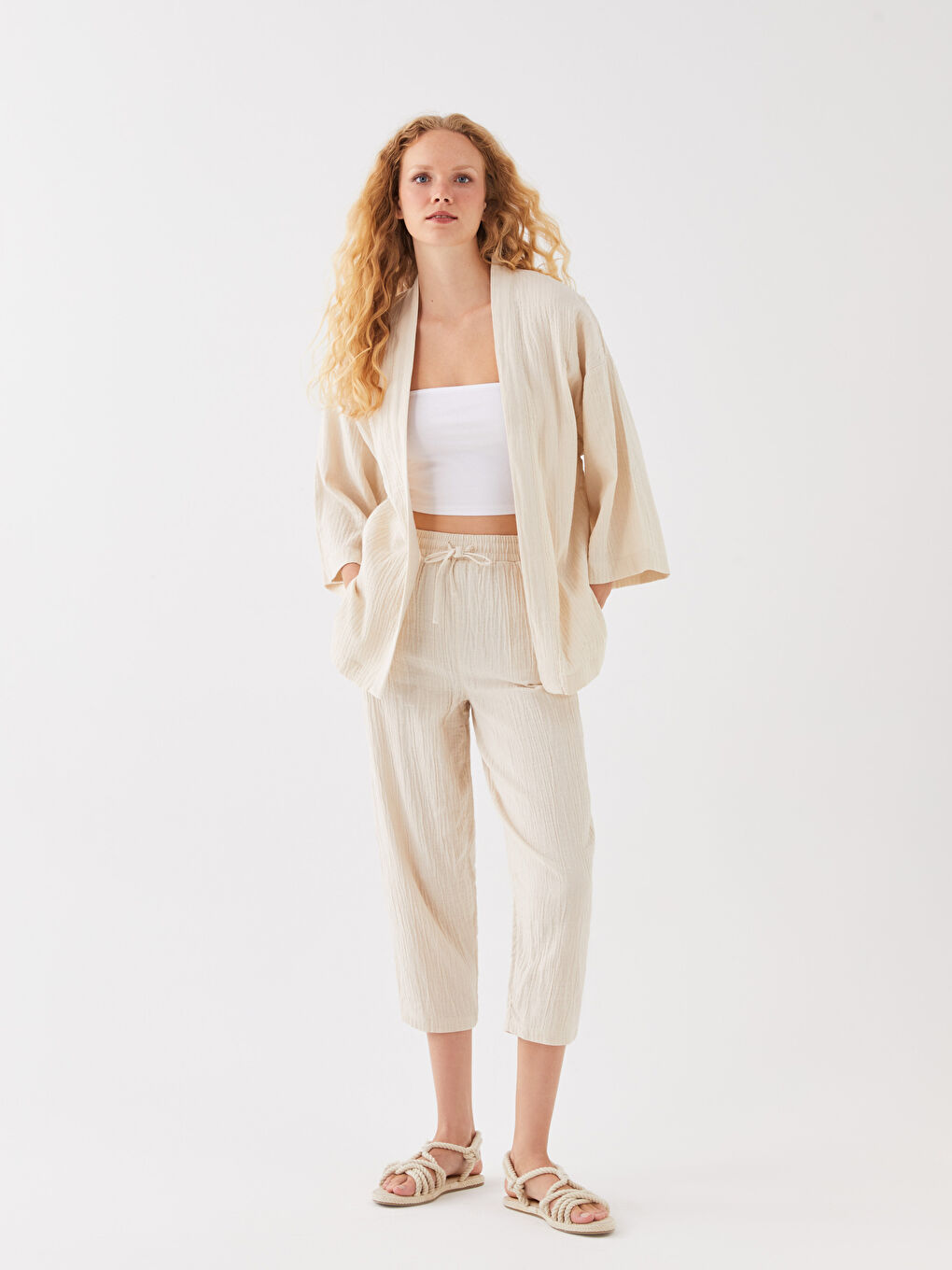 Shawl Collar Plain Oversize Women's Kimono -S3AE69Z8-QKP