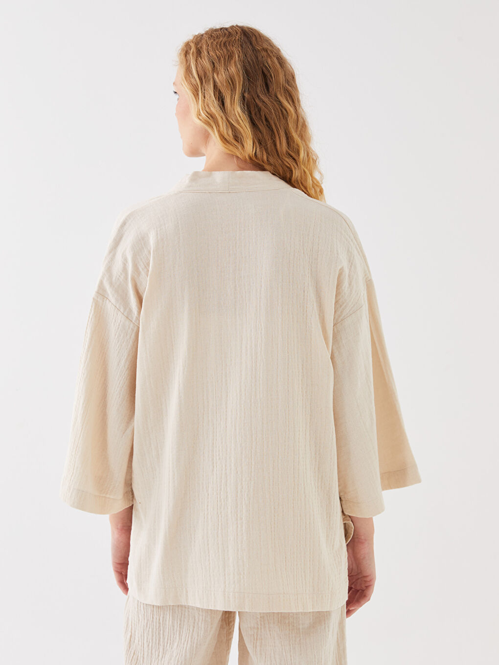 Shawl Collar Plain Oversize Women's Kimono -S3AE69Z8-QKP