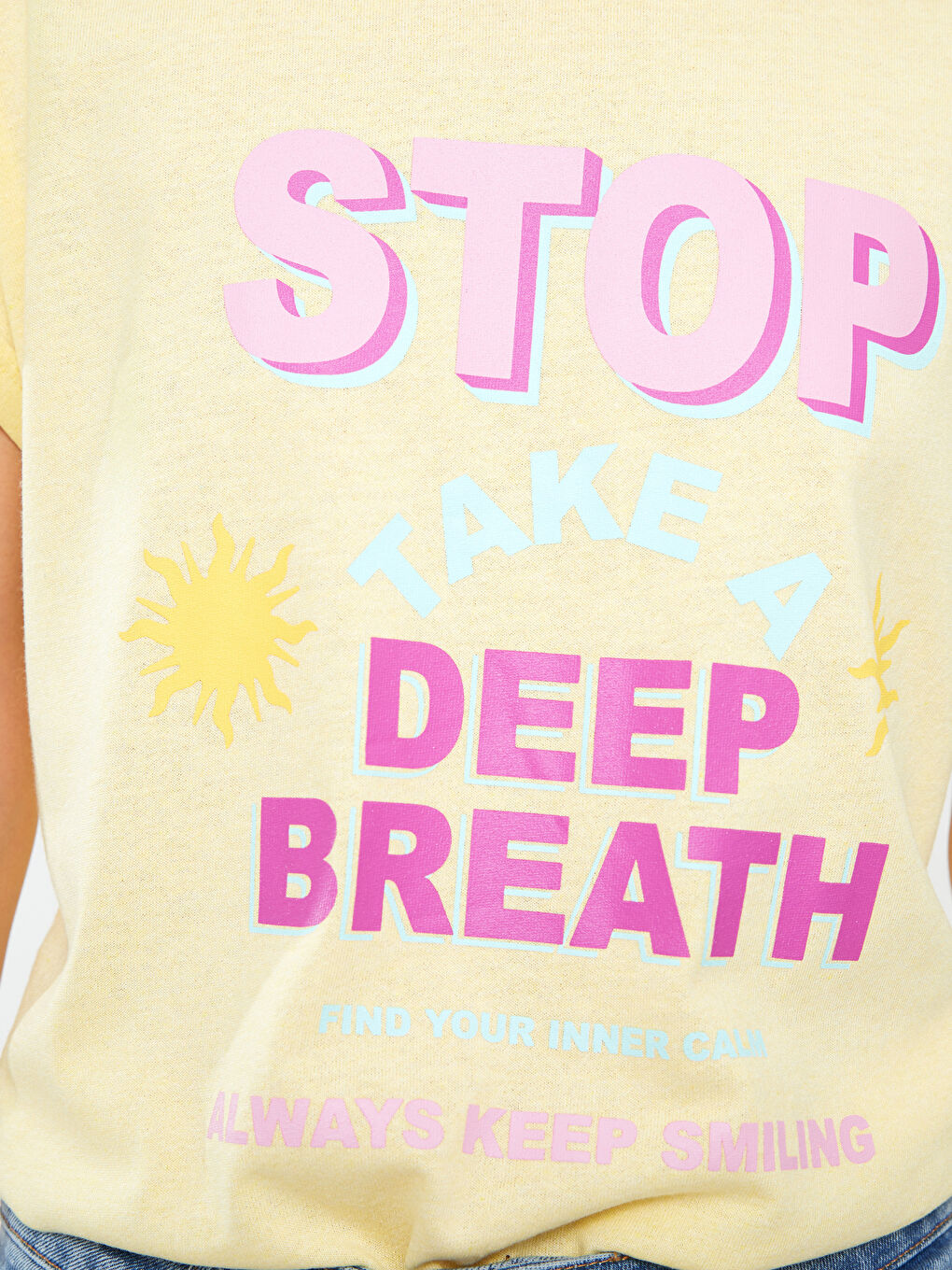 Crew Neck Printed Short Sleeve Women's T-Shirt-4