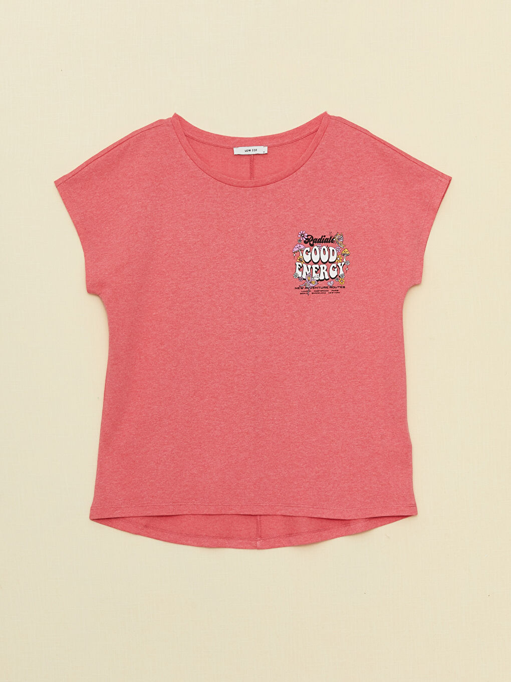 Crew Neck Printed Short Sleeve Women's T-Shirt-5