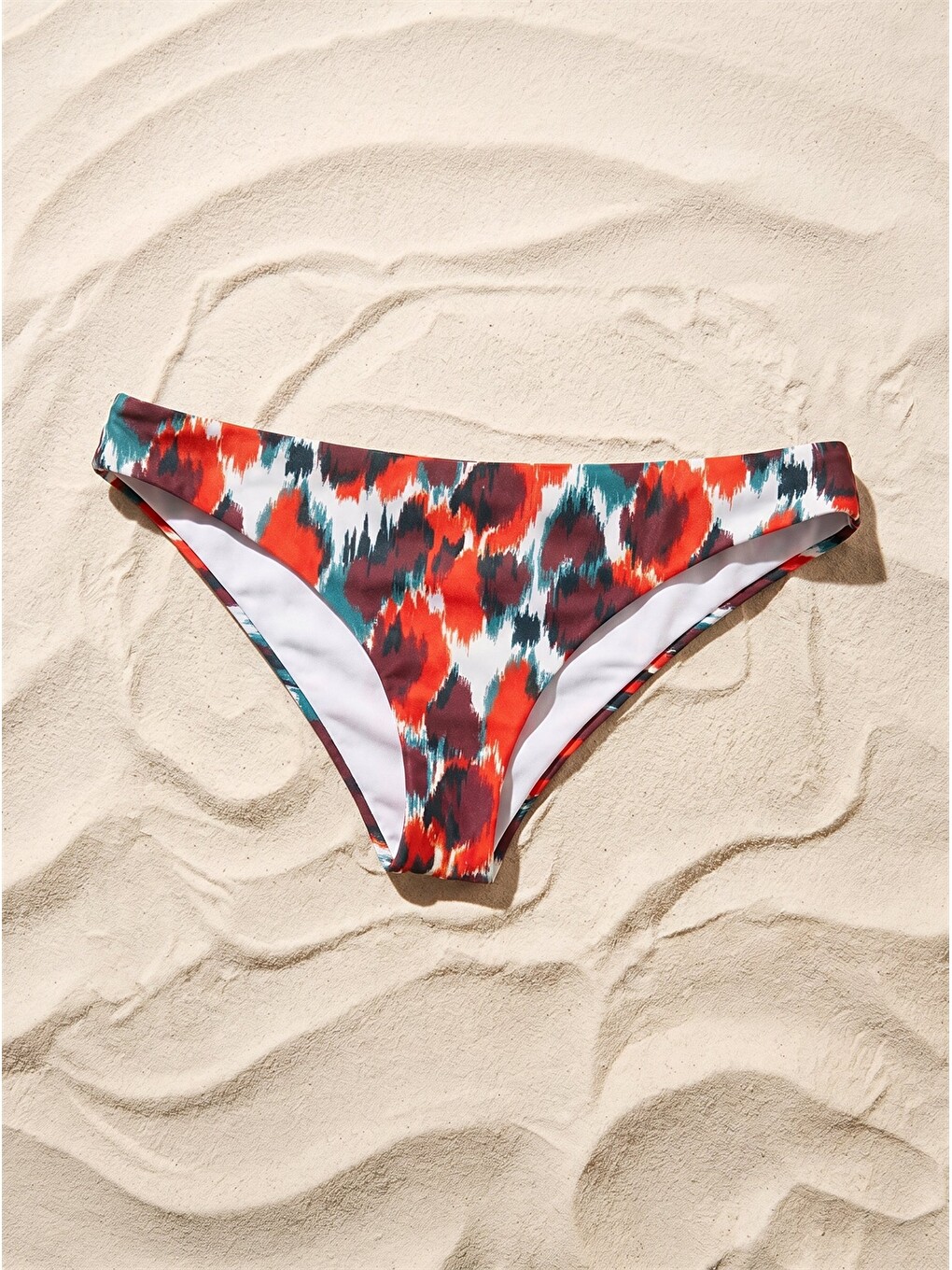 Kahverengi Desenli Kadın Brazilian Bikini Alt