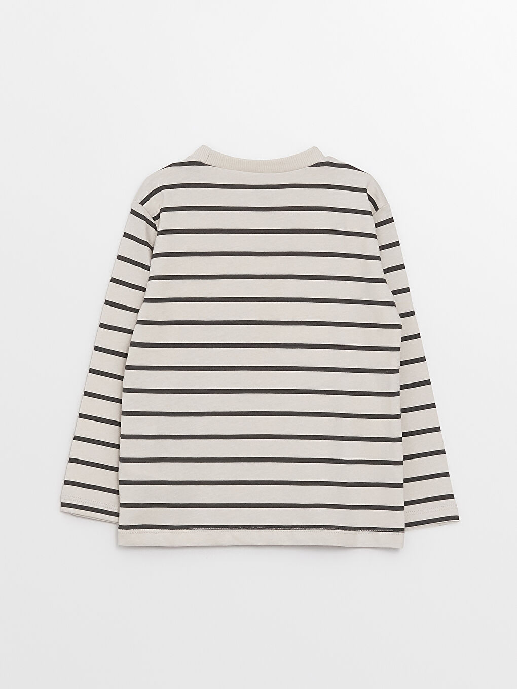 Crew Neck Long Sleeve Striped Baby Boys' T-Shirt-1