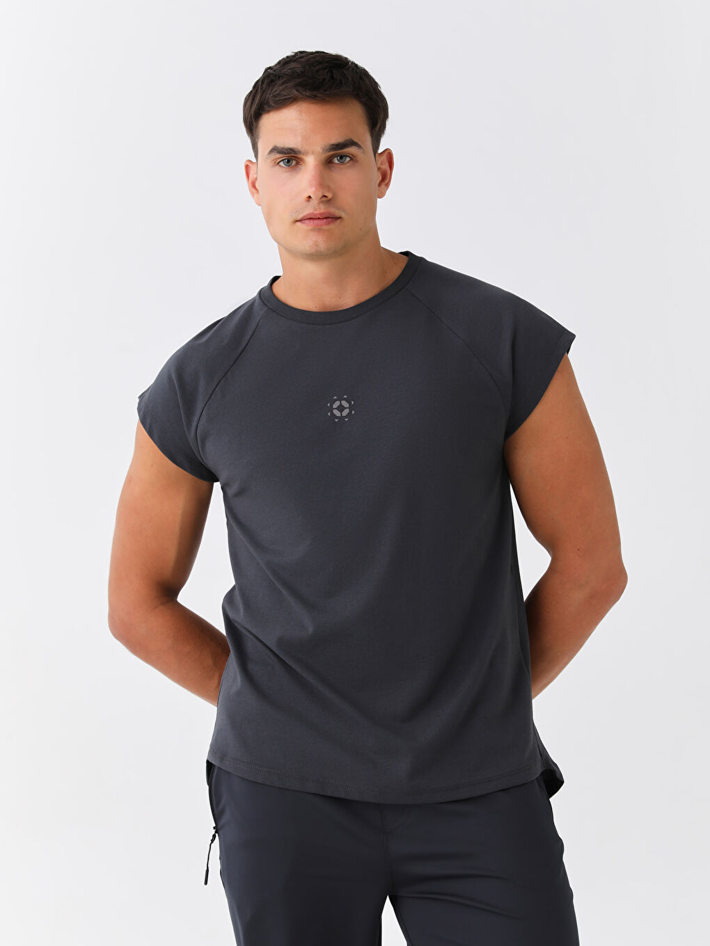 LCW SPORT Crew Neck Printed Jersey Men's Sleeveless T-Shirt -S3AF30Z8-CTJ