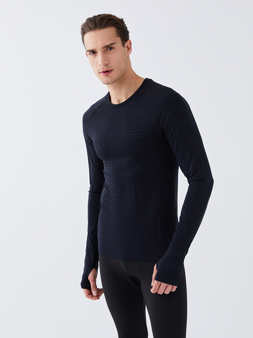 XSIDE ACTIVE Crew Neck Long Sleeve Men's Sports T-Shirt -S3AF34Z8-CVL