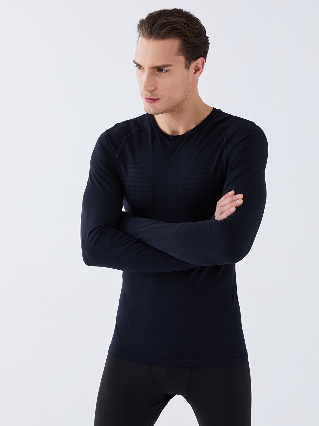 XSIDE ACTIVE Crew Neck Long Sleeve Men's Sports T-Shirt -S3AF34Z8-CVL