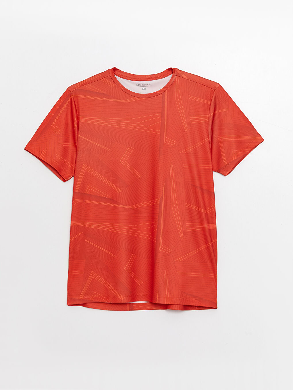 تيشيرت رياضي كم قصير بياقة دائرية للرجال-5