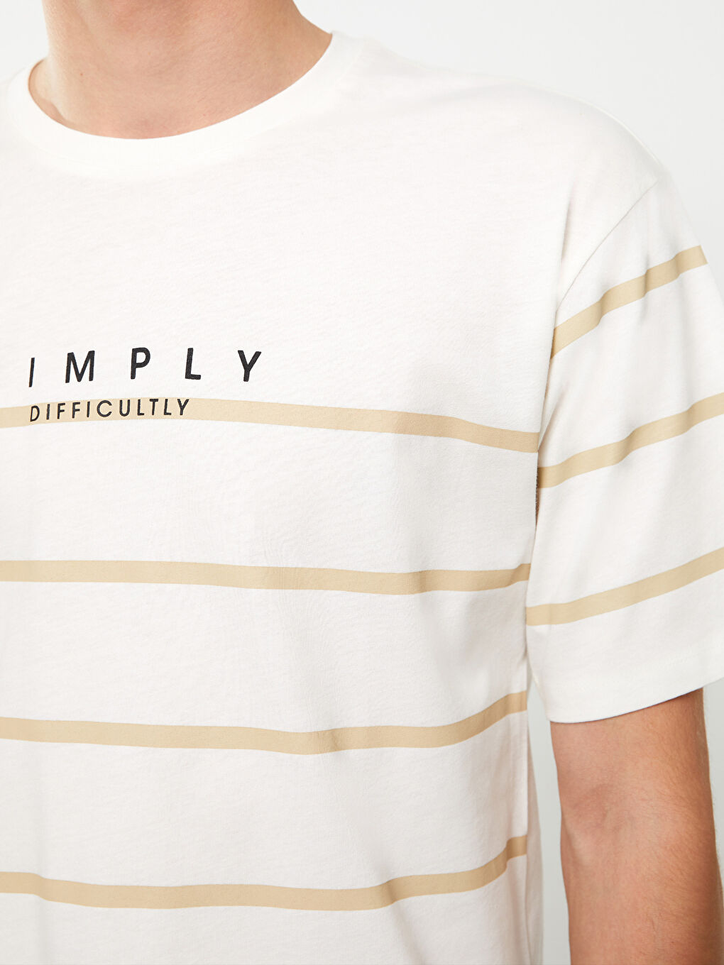 Crew Neck Short Sleeve Printed Combed Cotton Men's T-shirt-3