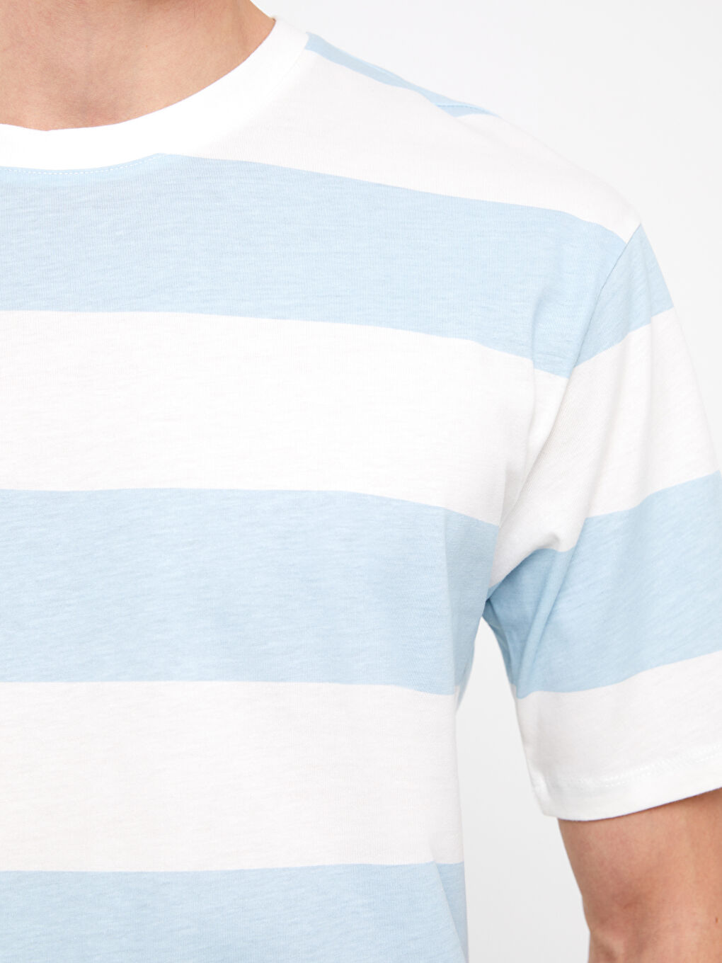 Crew Neck Short Sleeve Color Block Jersey Men's T-Shirt-3