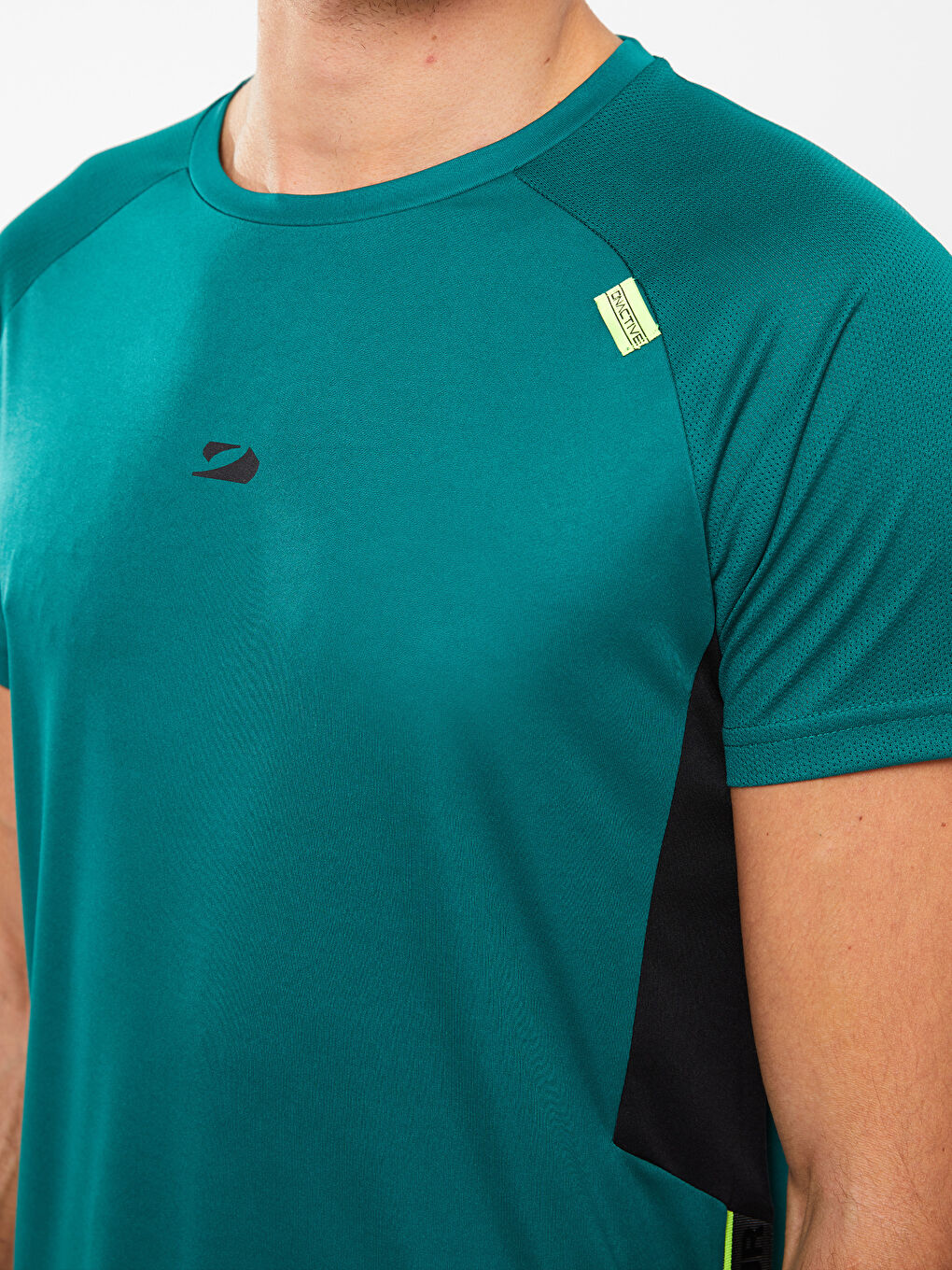 LCW ECO Yeşil Bisiklet Yaka Kısa Kollu Erkek Spor Tişört - 3
