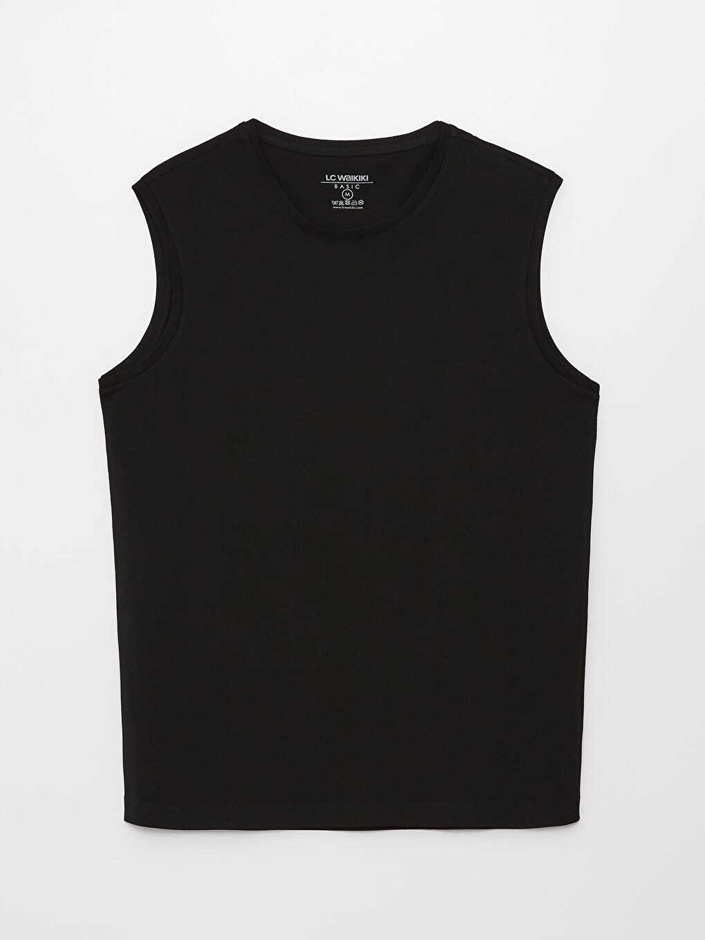 تيشيرت بدون أكمام ياقة دائرية جيرسي للرجال-5