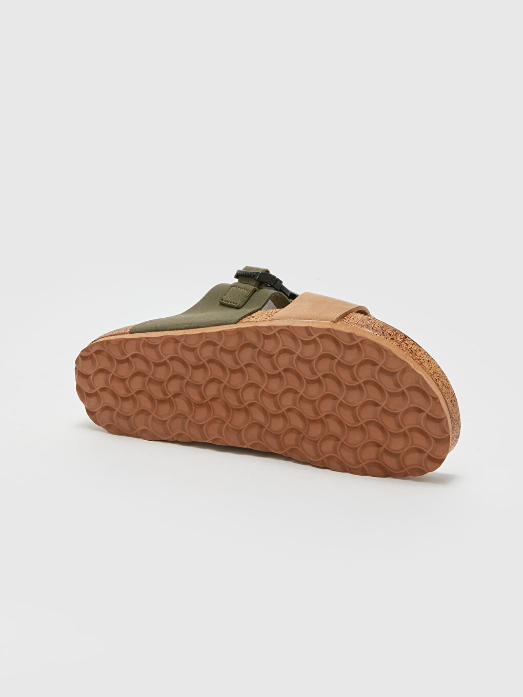 Haki Cırt Cırtlı Çift Bantlı Erkek Sandalet-3