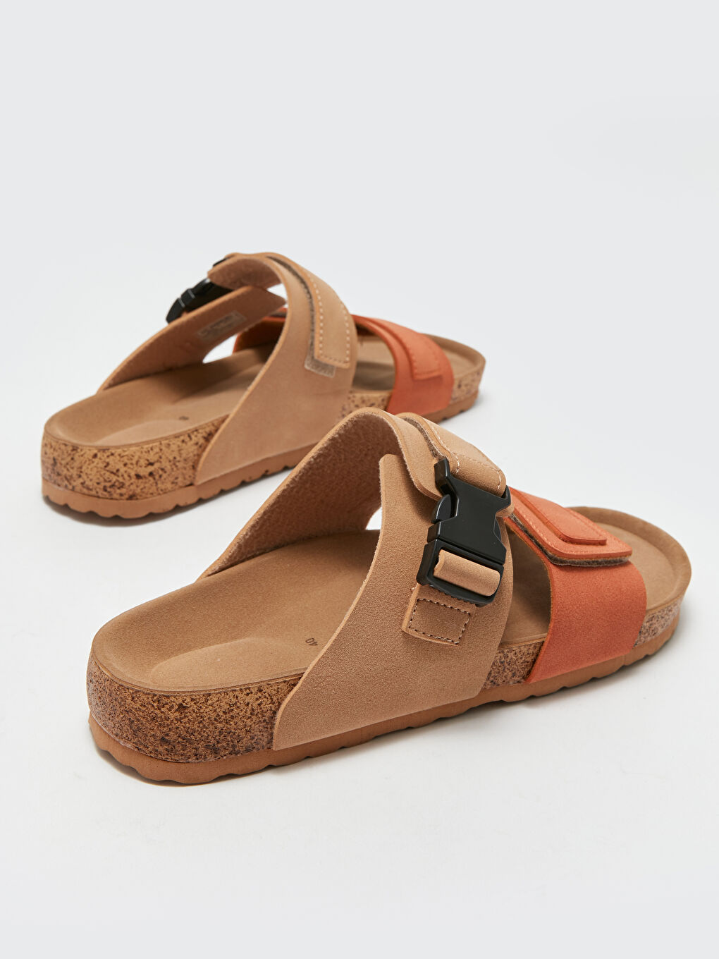 Kahverengi Cırt Cırtlı Çift Bantlı Erkek Sandalet-4