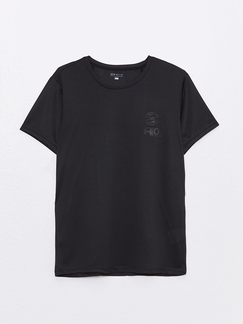 تيشيرت رياضي كم قصير بياقة دائرية للرجال-4