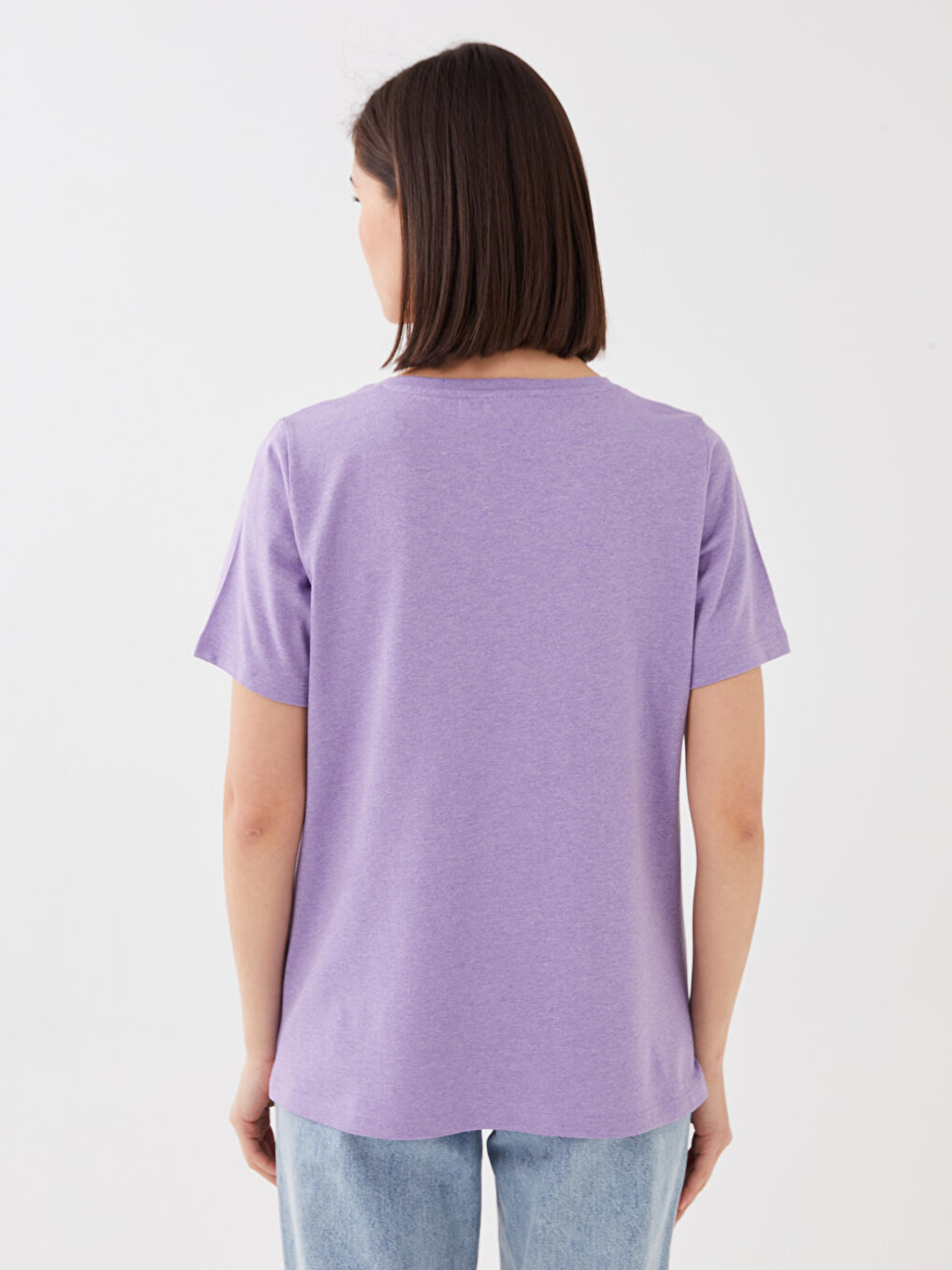 LC Waikiki Crew Neck Printed Short Sleeve Women's T-Shirt -S3AG05Z8-S89