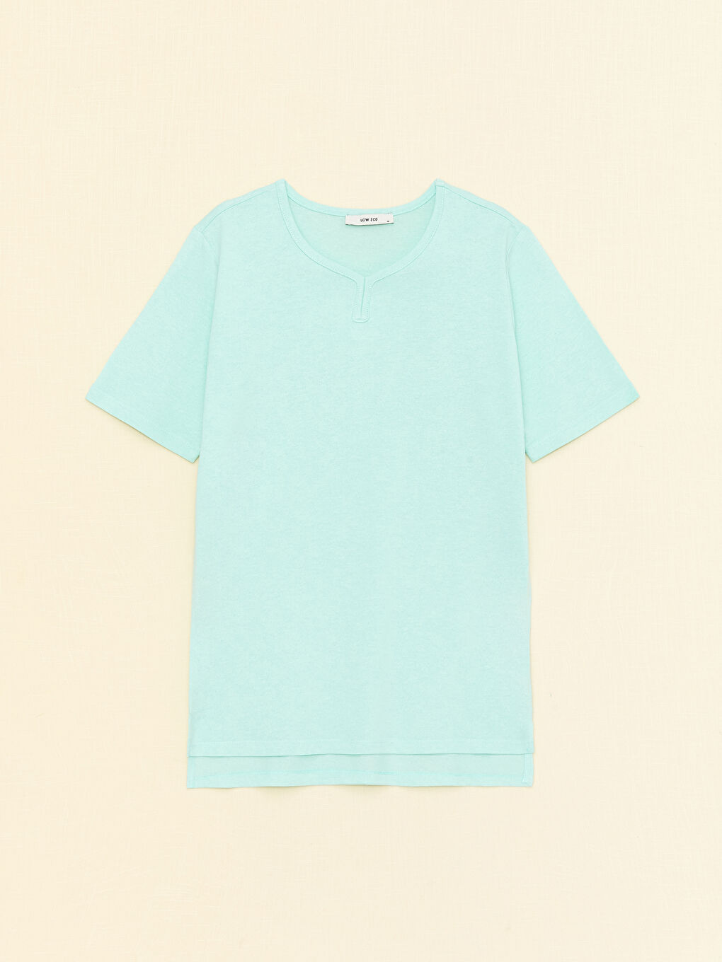 تي شيرت سادة بياقة دائرية بأكمام قصيرة للسيدات-5