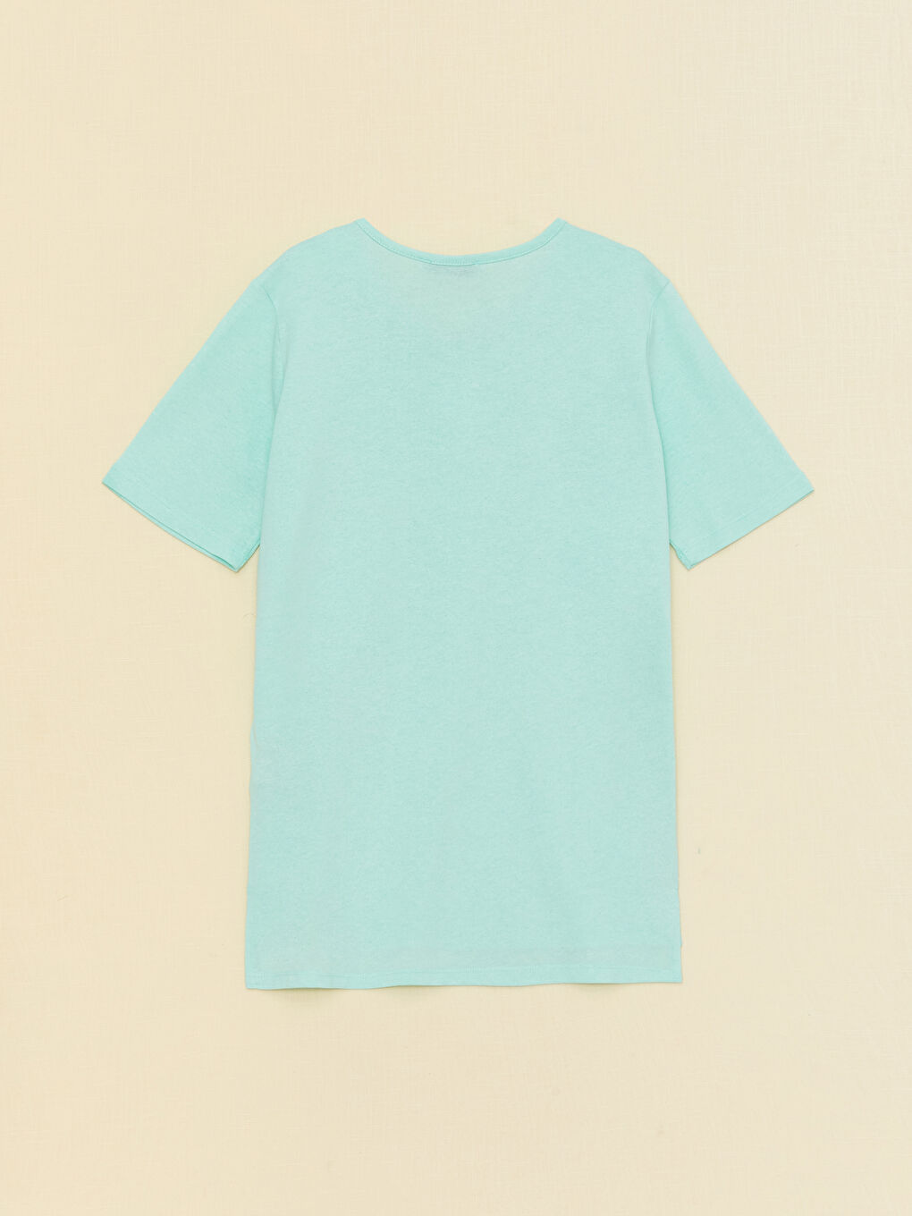 تي شيرت سادة بياقة دائرية بأكمام قصيرة للسيدات-6