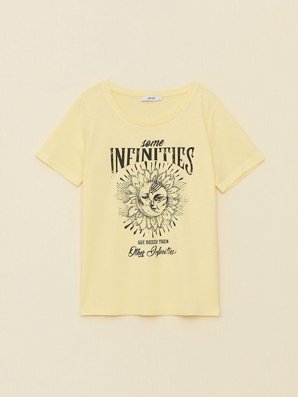 Crew Neck Printed Short Sleeve Women's T-shirt -S3AG12Z8-SAA