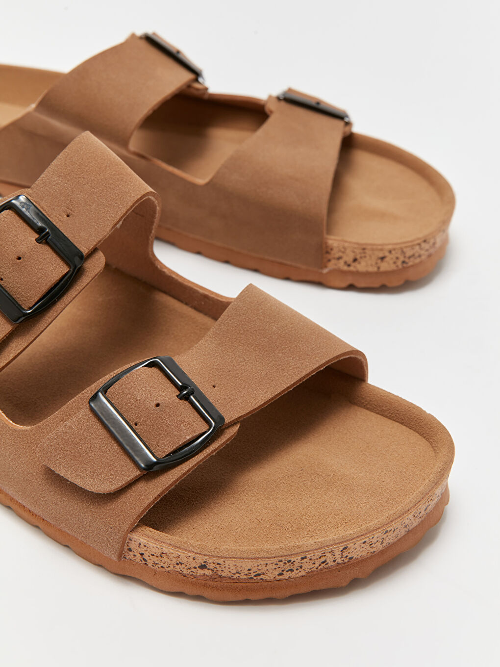 Kahverengi Çift Bantlı Erkek Terlik-2