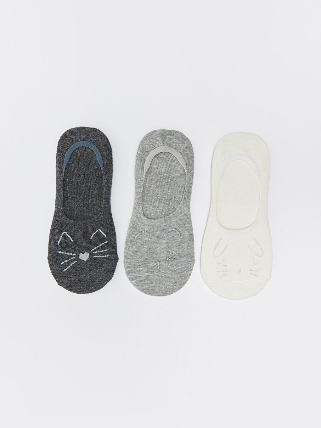 Printed Women's Invisible Socks 3-pack