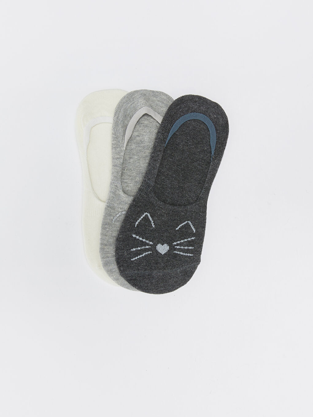 Printed Women's Invisible Socks 3-pack-1