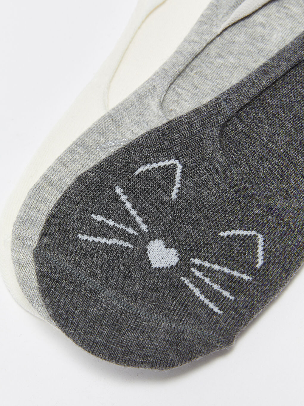 Printed Women's Invisible Socks 3-pack-2