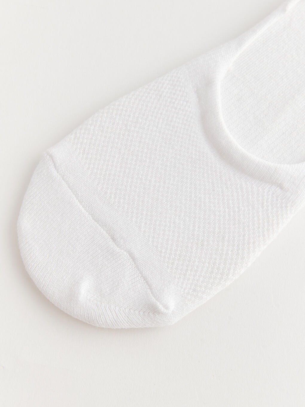 Beyaz Kadın Düz Babet Çorap 3'lü-3