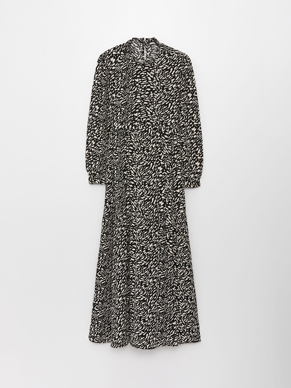 LCW Turtle Neck Patterned Long Sleeve Maternity Dress -S3AG93Z8-LQJ