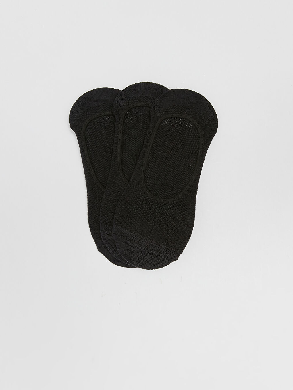 Siyah Kadın Düz Babet Çorap 3'lü-1