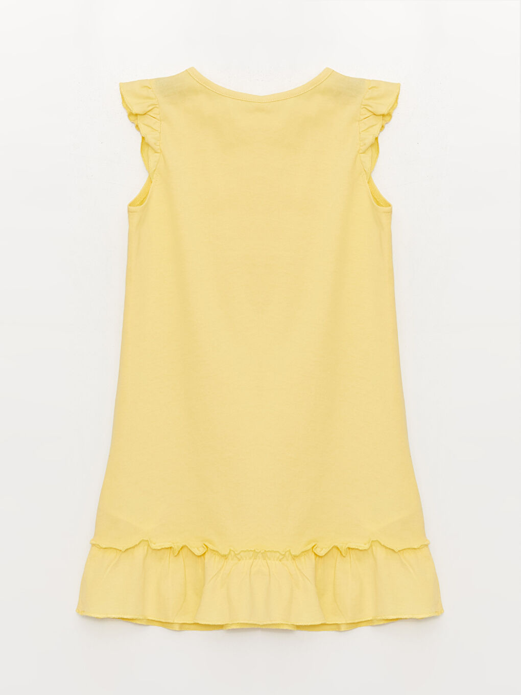 Қыздарға арналған дөңгелек жағалы принтті түнгі көйлек-1