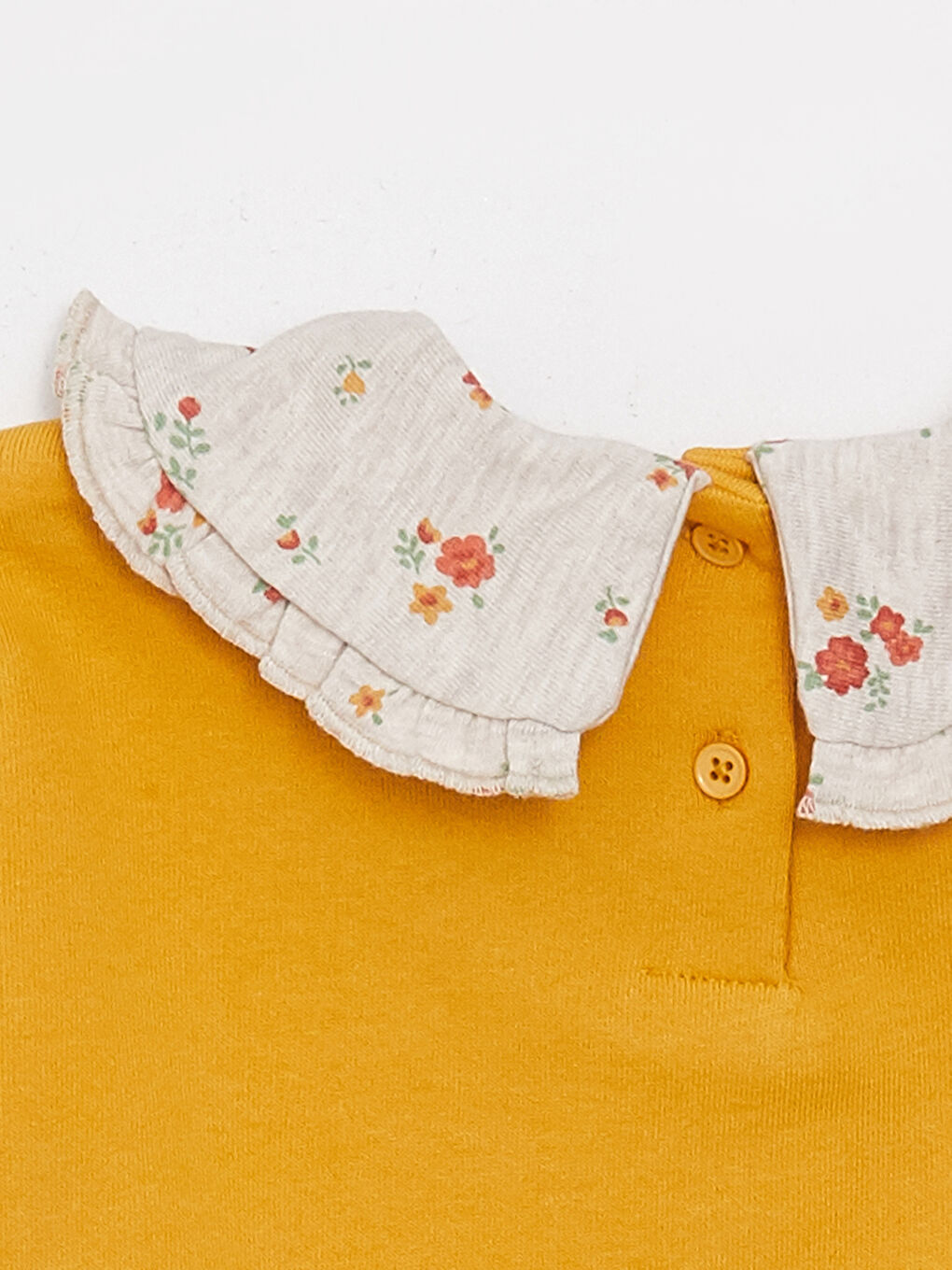 LCW baby Bebe Yaka Uzun Kollu Desenli Kız Bebek Sweatshirt -S3AH17Z1-GBW
