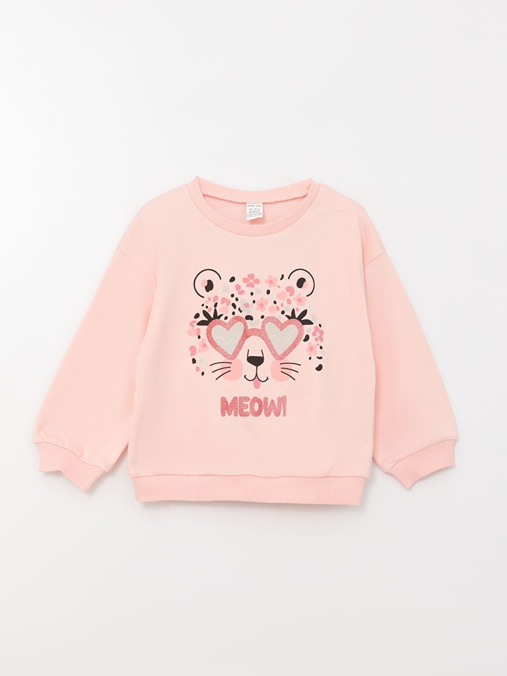 Crew Neck Long Sleeve Printed Baby Girl Sweatshirt 2 Pieces -S3AH20Z1-FWH