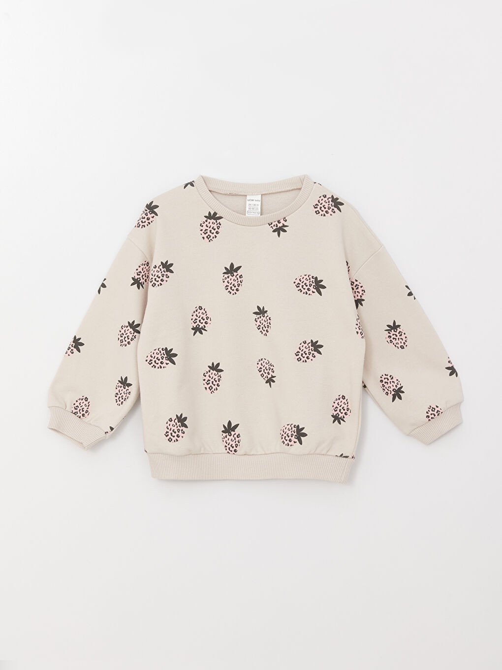 Crew Neck Long Sleeve Printed Baby Girl Sweatshirt 2 Pieces -S3AH20Z1-FWH