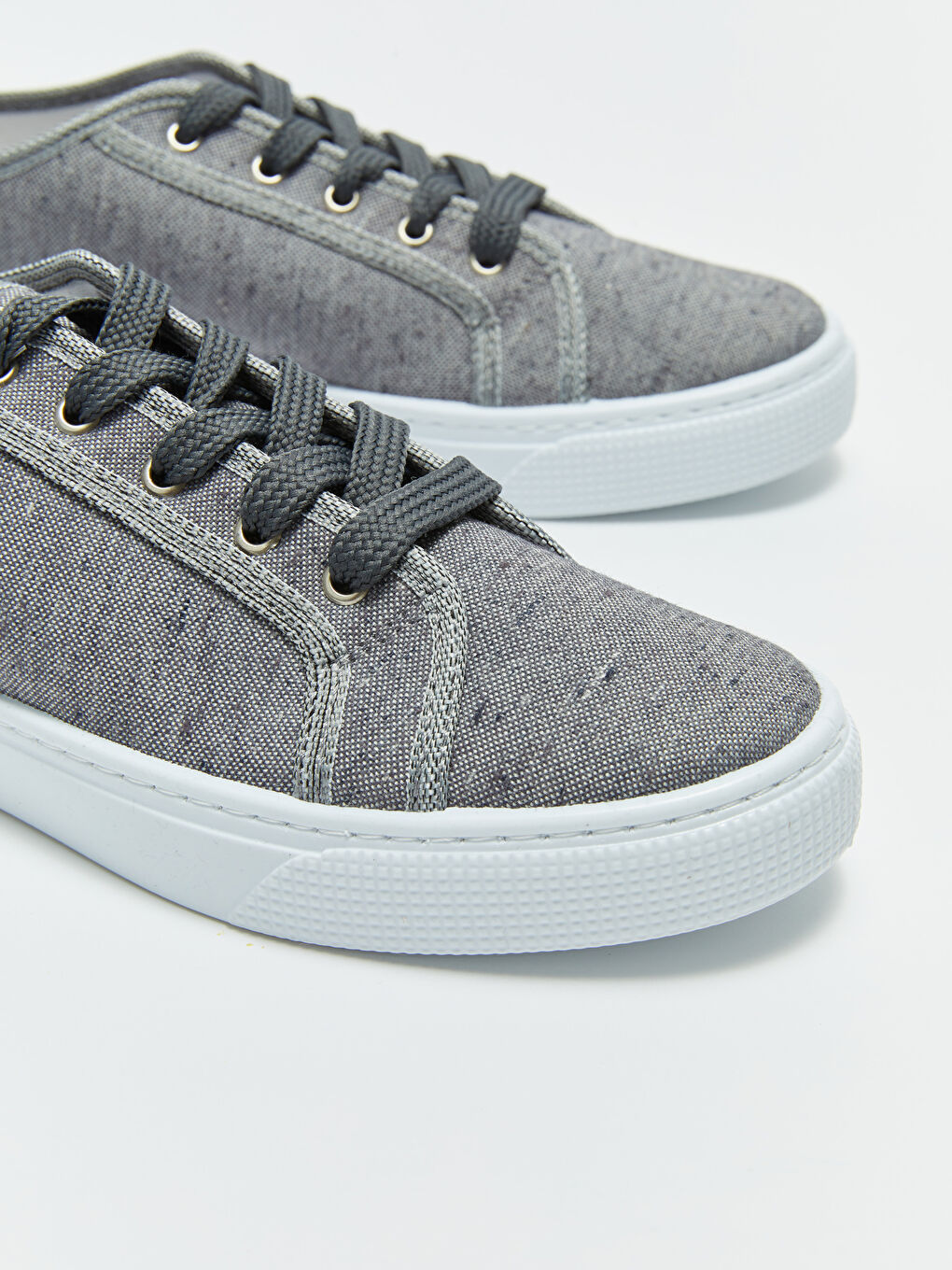 Leinen-Sneaker für Damen mit Schnürung-2