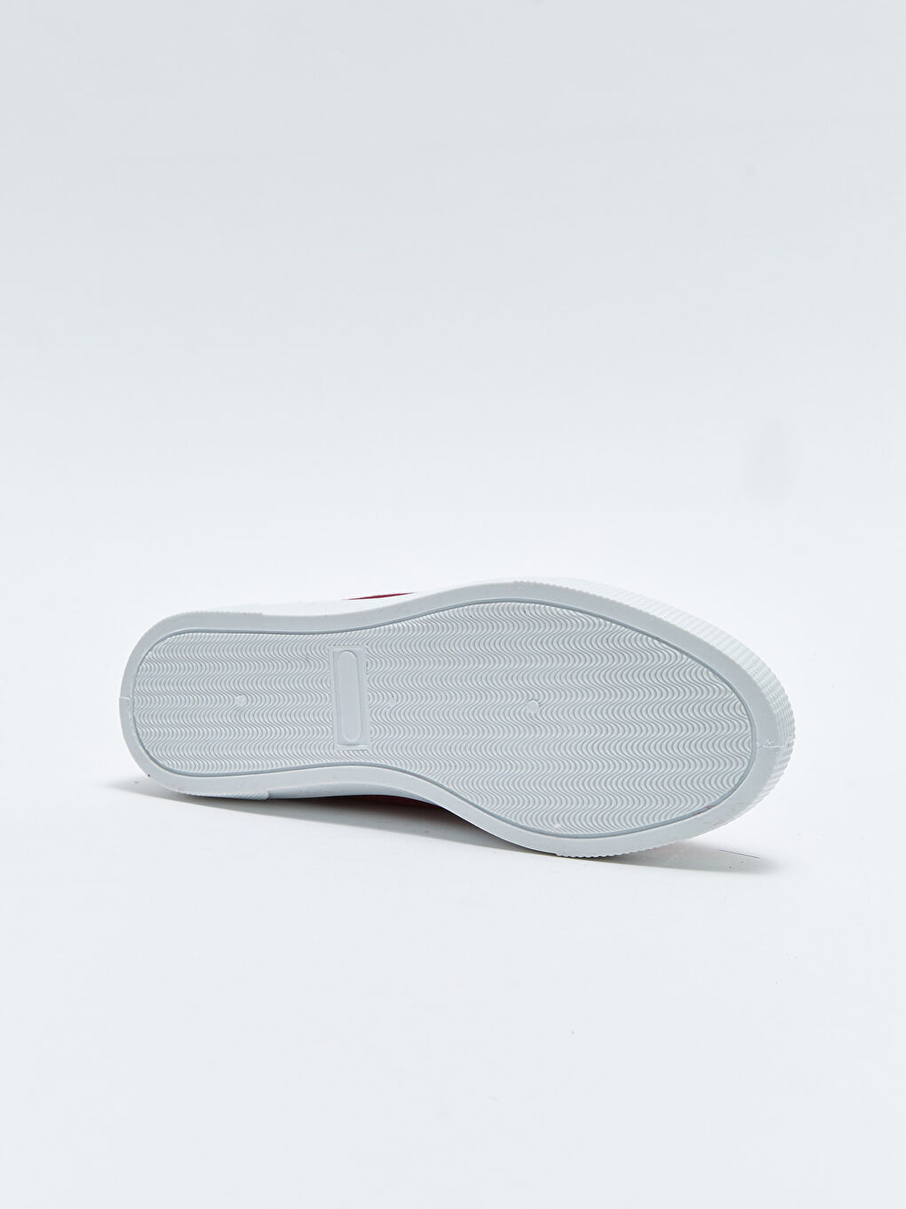 Bordo Bağcıklı Keten Kadın Spor Ayakkabı-3