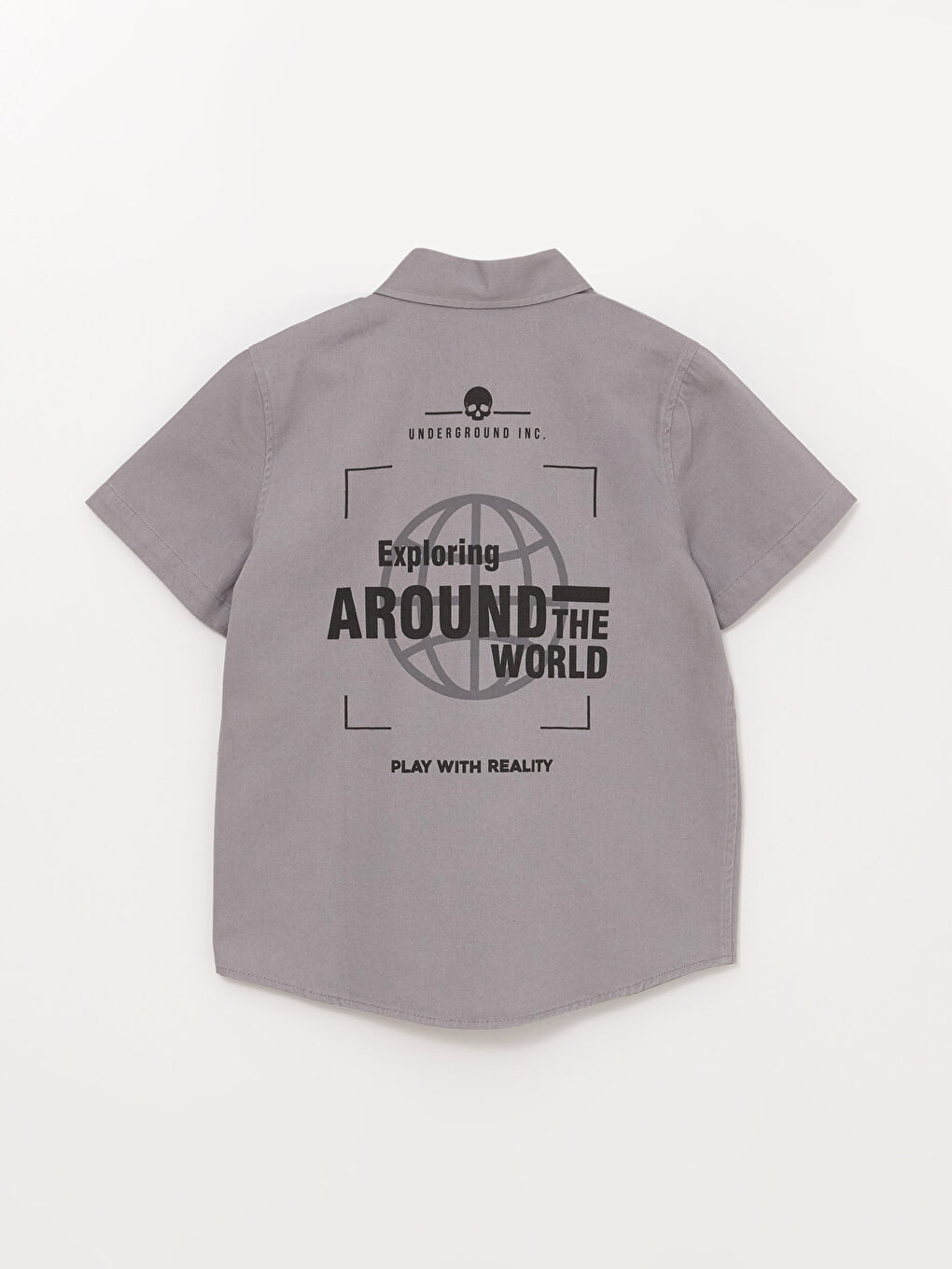 Printed Short Sleeve Boys' Shirt-1