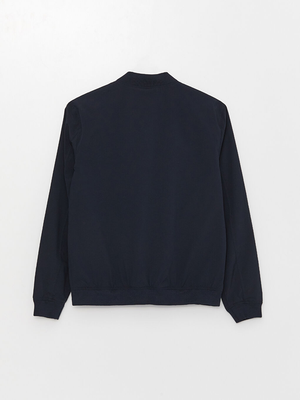 Lacivert Slim Fit Kolej Yaka Bomber Erkek Mont-8