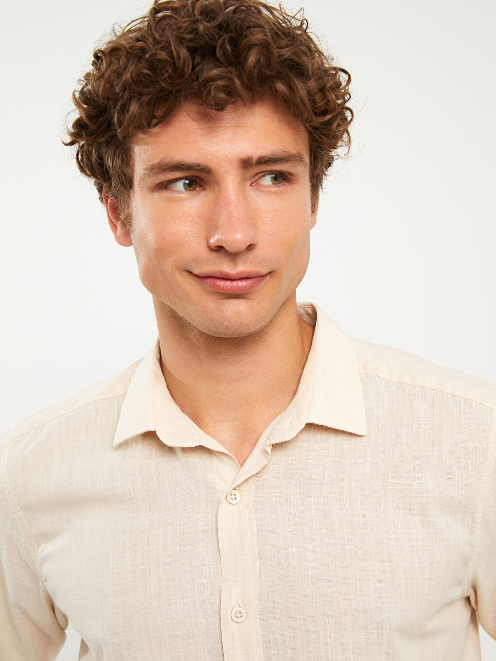 Ерлерге арналған ұзын жеңді поплин жейде-1