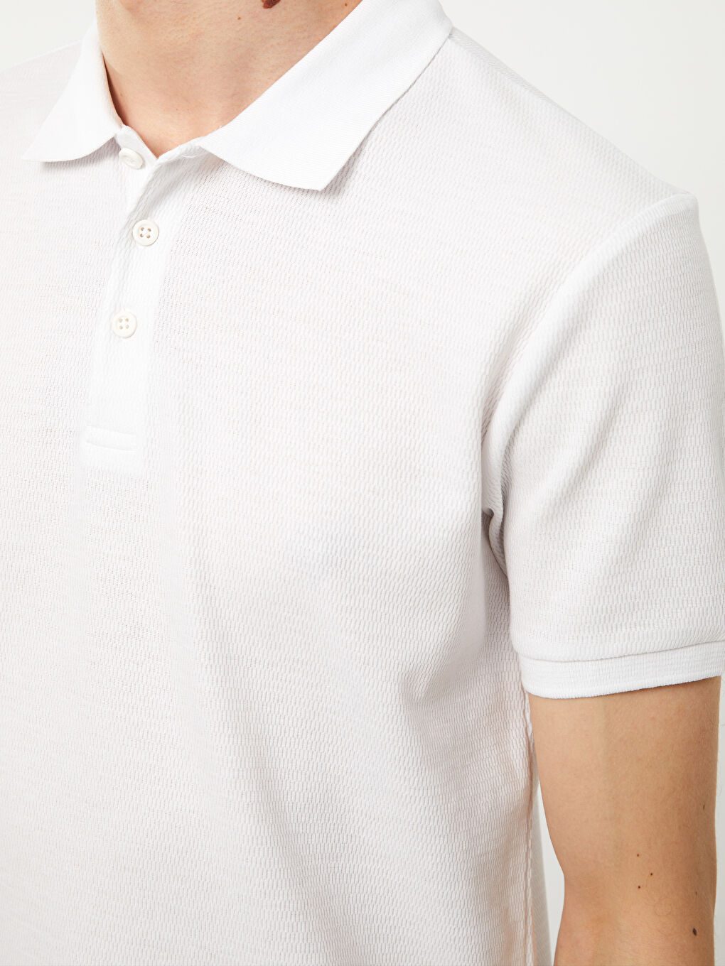 Polo Neck Short Sleeve Men's T-Shirt-3