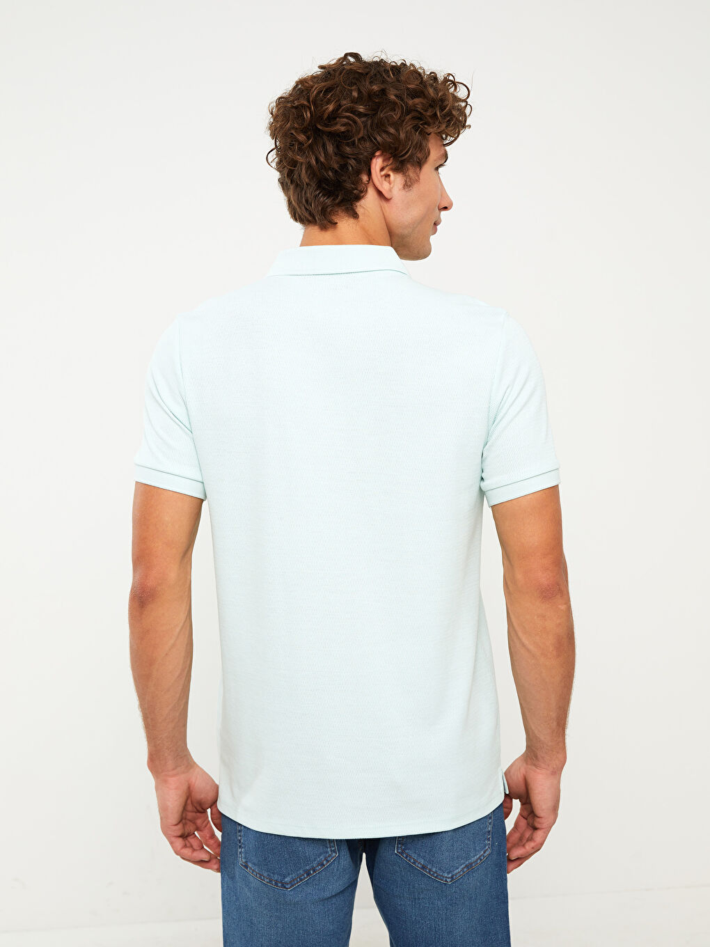 Polo Neck Short Sleeve Men's T-Shirt-4