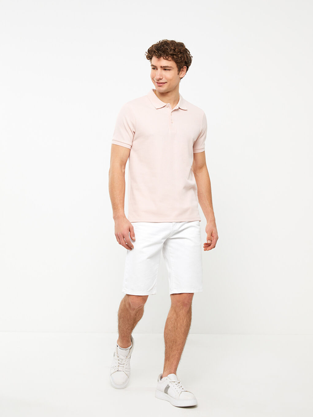 Polo Neck Short Sleeve Men's T-Shirt-2